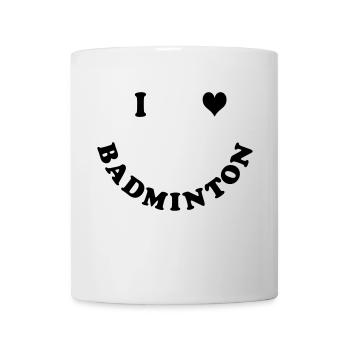 badminton - Tasse - Weiß - Vorne