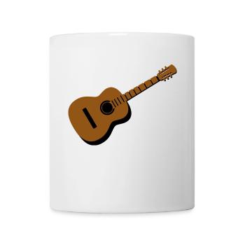 Akustik Gitarre, einfach, simpel, Musik - Tasse - Weiß - Vorne