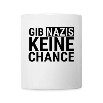 Ne laisse aucune chance aux nazis - Mug blanc - blanc - Devant