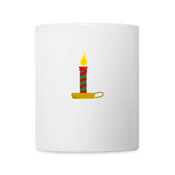 Kerze Adventskerze Konfirmationskerze Weihnachten - Tasse - Weiß - Vorne