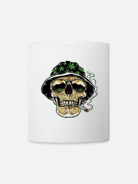 Kiff Skull - Tasse - Weiß