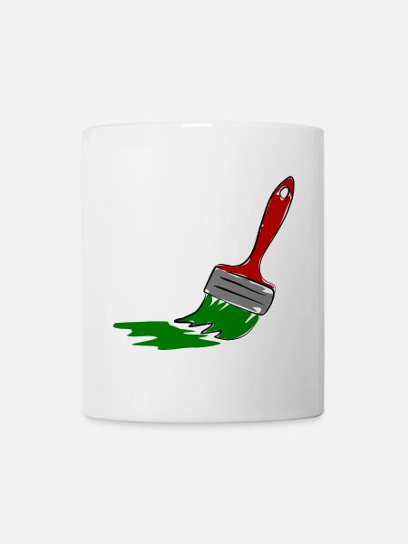 Kreative Maler Pinsel Illustration - Tasse - Weiß