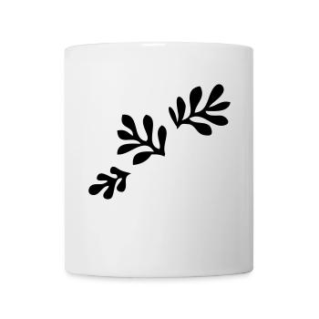 Leaves flora plant pattern - Mug - white - Front
