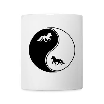 Islandpferde Yin Yang, Islandpferd Tölt, Islandländer - Mug blanc - blanc - Devant