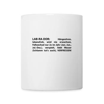Labrador - Tasse - Weiß - Vorne