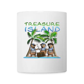 Treasure Island - Les pirates trouvent un trésor - Mug blanc - blanc - Devant
