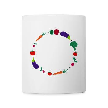 Cercle de légumes - Mug blanc - blanc - Devant