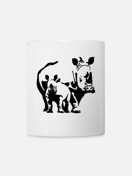 Nashorn - Tasse - Weiß