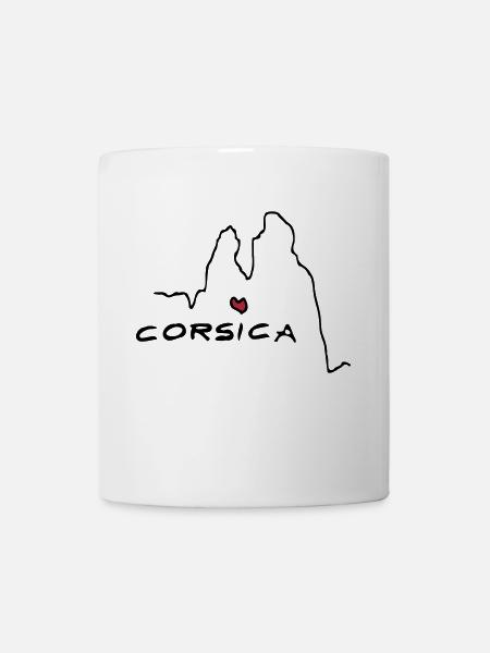 Corsica Herz Calanche 2c - Tasse - Weiß