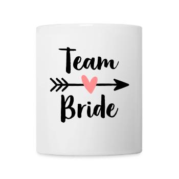 Team Bride heart cupid arrow hen party - Mug - white - Front
