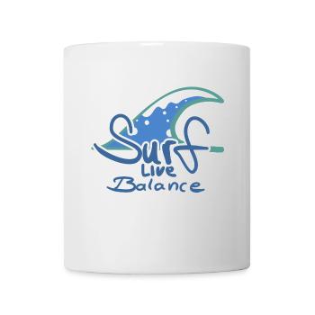 Logo de surf - Mug blanc - blanc - Devant