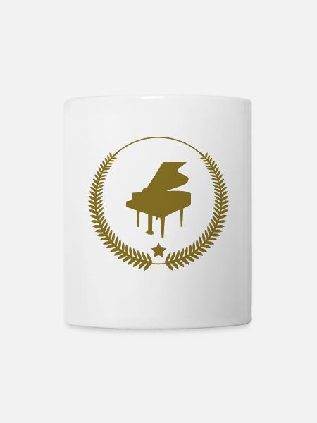 Piano / Klavier - Tasse - Weiß
