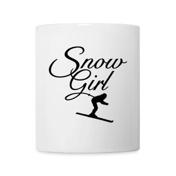 Snowgirl Ski Ski Sports d’hiver - Mug blanc - blanc - Devant