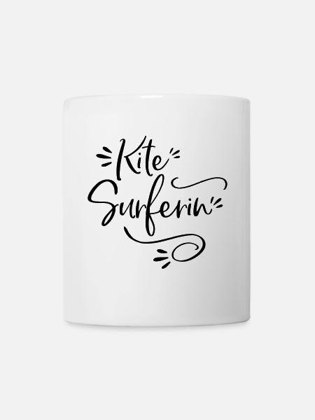 Kitesurferin Kite surfen Geschenk - Tasse - Weiß