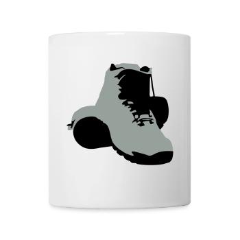 hiking boots - Mug - white - Front