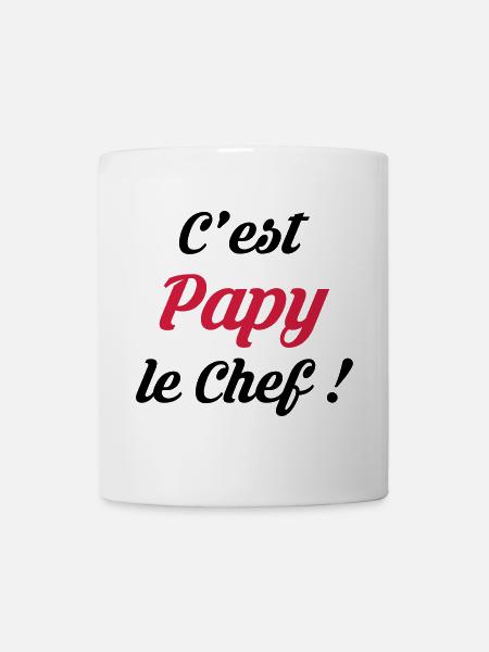 Papy / Grand Pere / Naissance / Bébé Cuisine Chef - Mug blanc - blanc