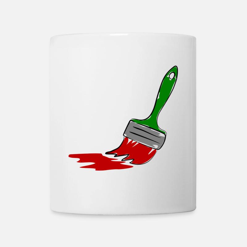 Maler Pinsel - Tasse - Weiß