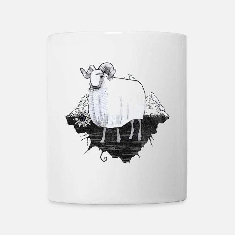 Schaf in den Bergen - Tasse - Weiß