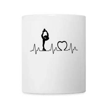 Heartbeat mit Herz eis1 - Tasse - Weiß - Vorne
