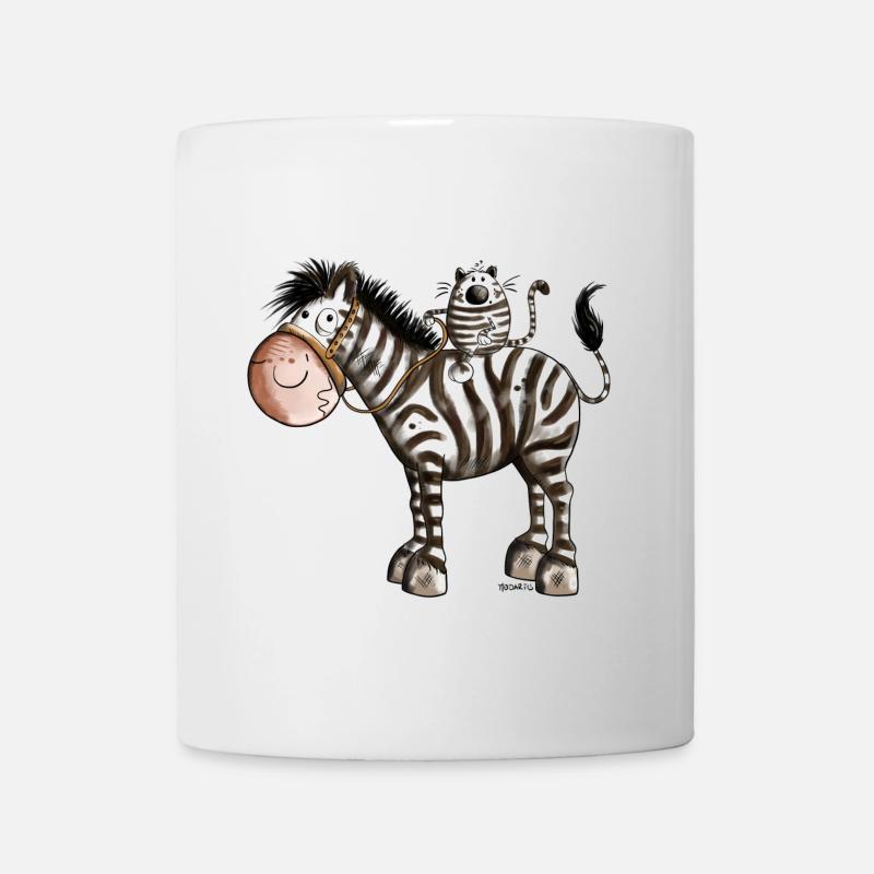 Zèbre et Chat - Mug blanc - blanc