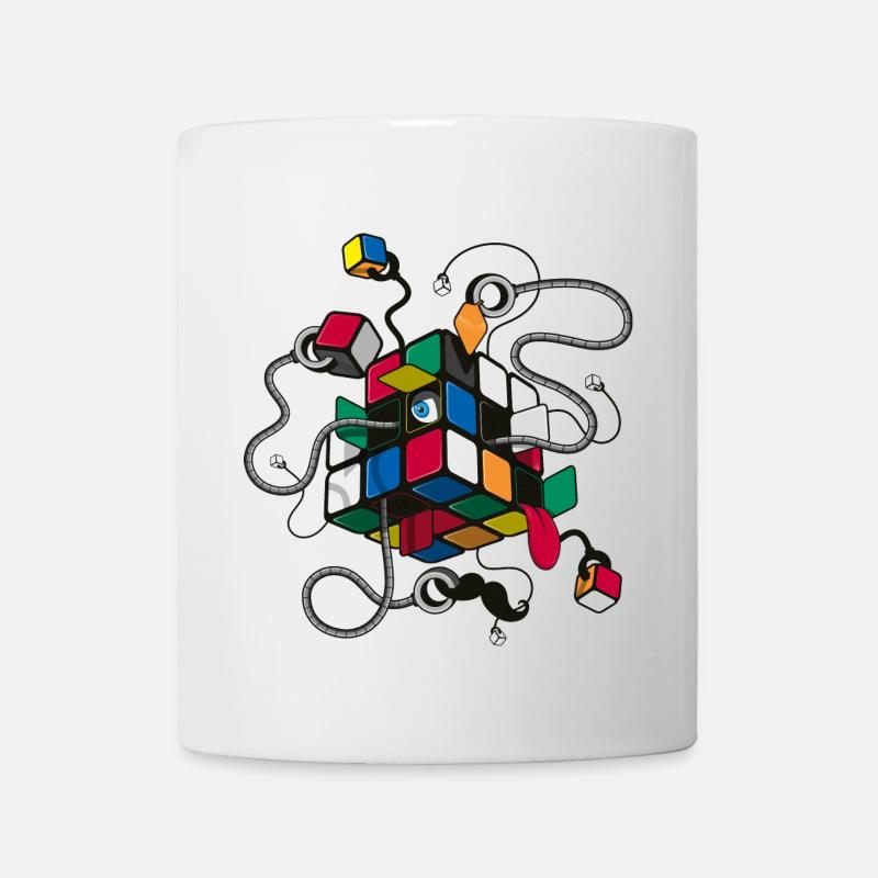 Rubik's Cube Créature Avec Tentacules - Mug blanc - blanc
