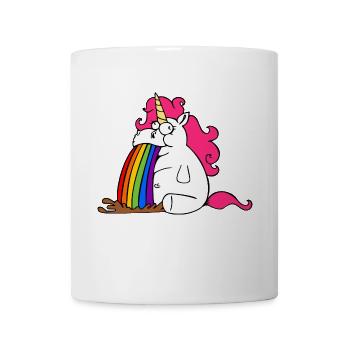 La licorne et l'arc-en-ciel - Mug blanc - blanc - Devant
