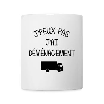 Déménageur / Déménagement / Déménager / Camion - Mug blanc - blanc - Devant