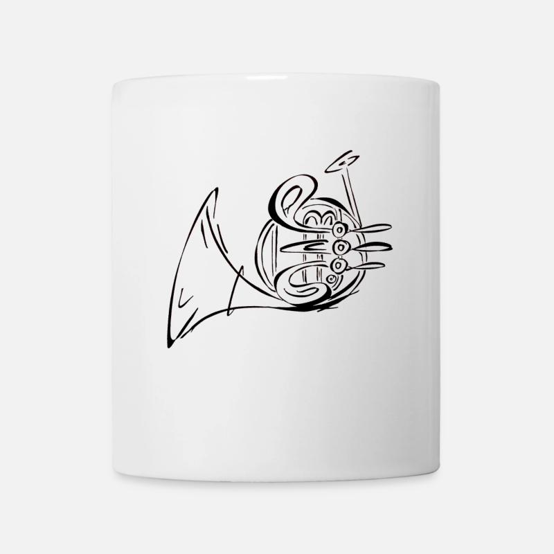 French Horn - Tasse - Weiß