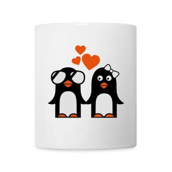 pinguine liebe valentinstag - Tasse - Weiß - Vorne