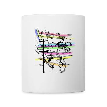 Musik Noten - Tasse - Weiß - Vorne