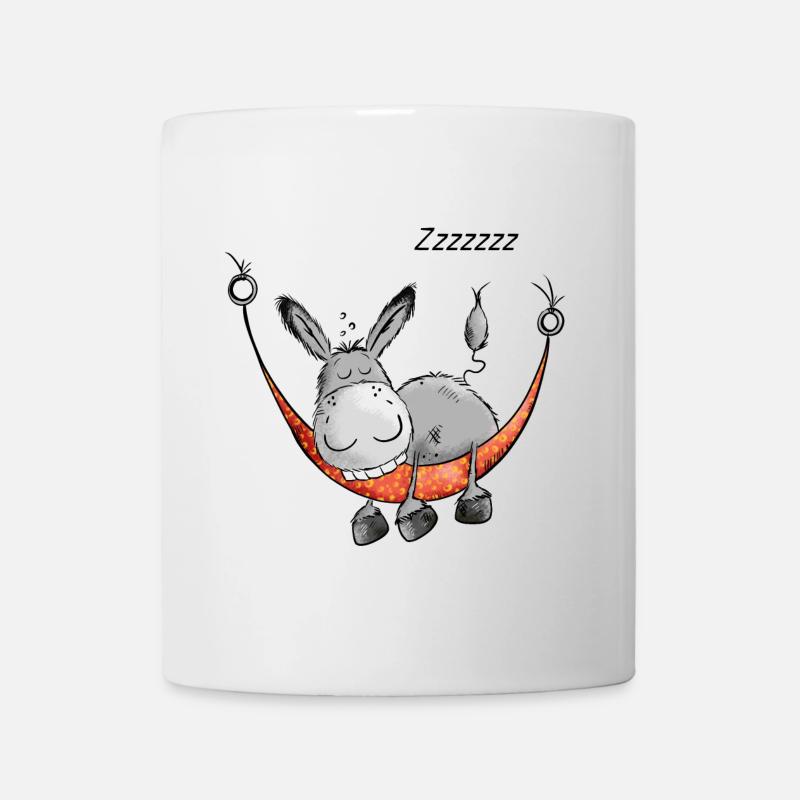 Sleeping Donkey - Âne - Comique - Dessin animé - Mug blanc - blanc