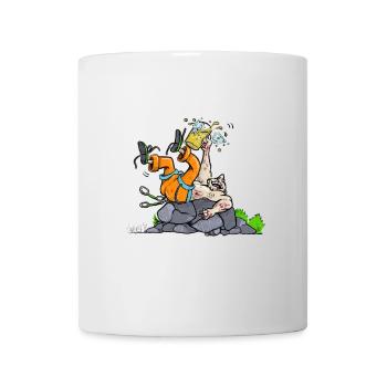 Betrunkener Kletterer - Kletter T-Shirt - Tasse - Weiß - Vorne