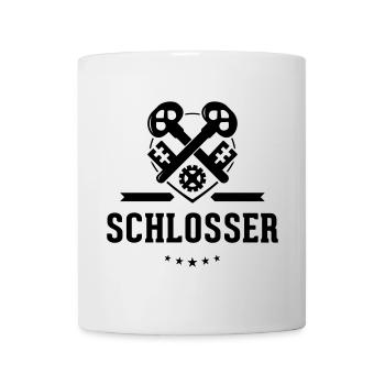 Schlosser Zunftzeichen mit Schriftzug - Tasse - Weiß - Vorne