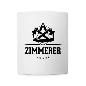 Zimmerer Zunft mit Schriftzug - Tasse - Weiß - Vorne