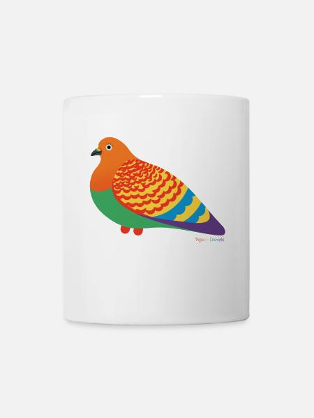 Pride-Taube: Bunt & Stolz! - Tasse - Weiß
