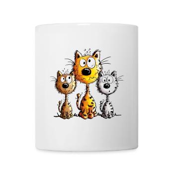 Katzen Freundschaft - Tasse - Weiß - Vorne