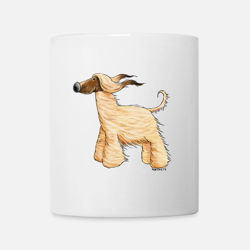 Drolliger Afghane - Afghanischer Windhund - Tasse - Weiß