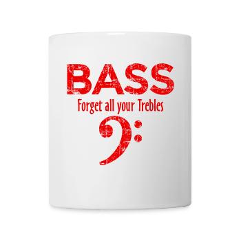 BASS Forget all your trebles (Vintage/Rouge) - Mug blanc - blanc - Devant