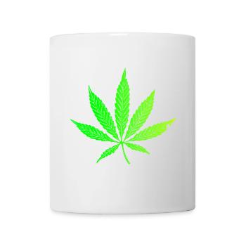 Cannabis weed Cannabisblatt stoned stoner kiffer - Tasse - Weiß - Vorne
