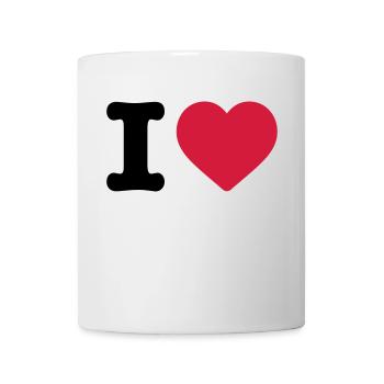 I love logo design love red heart heart font - Mug - white - Front