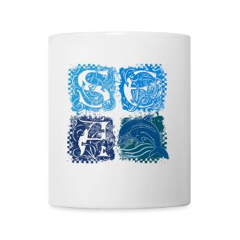 Carrés (SEA) - Mug blanc - blanc - Devant