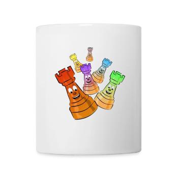 schach figuren sport lustig - Tasse - Weiß - Vorne