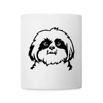 Tête de Shih Tzu - Mug blanc - blanc - Devant