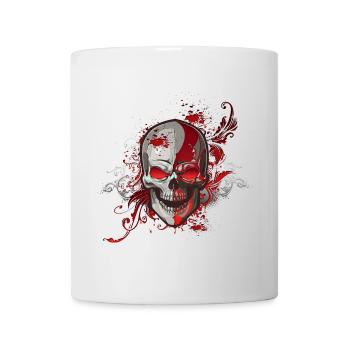 Crâne rouge - Mug blanc - blanc - Devant
