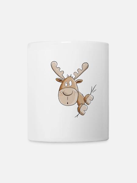 Witziger Elch I Elche I Hirsch - Tasse - Weiß