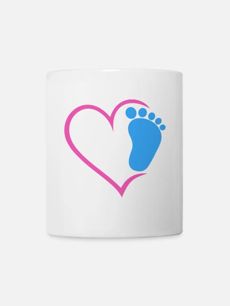 Empreinte de bébé - Mug blanc - blanc