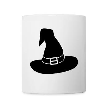 Hexenhut / schwarz-weiß / einfärbbar - Tasse - Weiß - Vorne