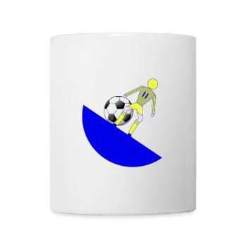 Coup de pied de foot sur Blue Crescent - Mug blanc - blanc - Devant