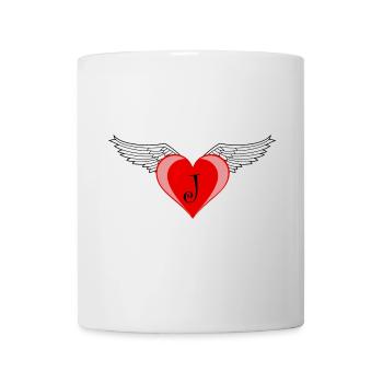Coeur J - Mug blanc - blanc - Devant