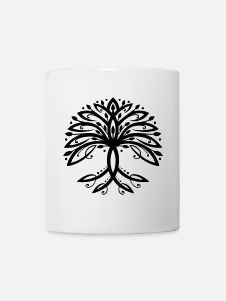 Arbre de vie Yggdrasil Frêne mondial - Mug blanc - blanc